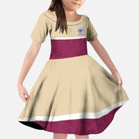 Queensland Samoa Custom Family Matching Short Sleeve Bodycon Dress and Hawaiian Shirt Maroon Pacific Polynesian Tribal Pattern