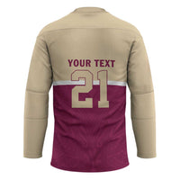 Queensland Samoa Custom Hockey Jersey Maroon Pacific Polynesian Tribal Pattern - Polynesian Pride