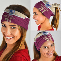 Queensland Samoa Custom Neck Gaiter Maroon Pacific Polynesian Tribal Pattern - Polynesian Pride