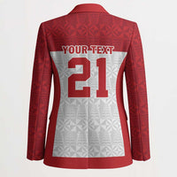Queensland Tonga Custom Blazer QLD with Tongan Ngatu Pattern - Polynesian Pride