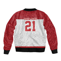 Queensland Tonga Custom Bomber Jacket QLD with Tongan Ngatu Pattern LT9 - Polynesian Pride