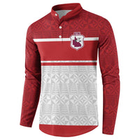 Queensland Tonga Custom Button Sweatshirt QLD with Tongan Ngatu Pattern