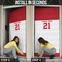 Queensland Tonga Custom Door Cover QLD with Tongan Ngatu Pattern - Polynesian Pride