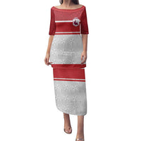 Queensland Tonga Custom Family Matching Puletasi and Hawaiian Shirt QLD with Tongan Ngatu Pattern