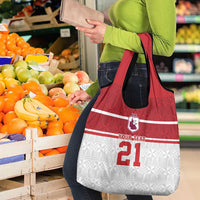 Queensland Tonga Custom Grocery Bag QLD with Tongan Ngatu Pattern