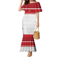 Queensland Tonga Custom Mermaid Dress QLD with Tongan Ngatu Pattern