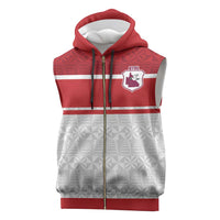 Queensland Tonga Custom Sleeveless Zip Hoodie QLD with Tongan Ngatu Pattern - Polynesian Pride