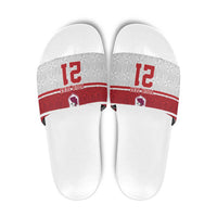 Queensland Tonga Custom Slide Sandals QLD with Tongan Ngatu Pattern - Polynesian Pride