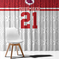 Queensland Tonga Custom Window Curtain QLD with Tongan Ngatu Pattern