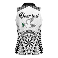Personalised Tonga 676 Women Sleeveless Polo Shirt Tribal Kupesi Ngatu Unique