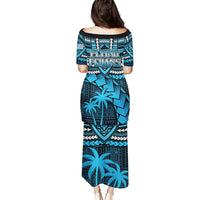 Fiji Rugby Puletasi Go Fijian Tapa Arty with World Cup Vibe LT9 - Polynesian Pride