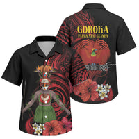 Huli Wigmen Tribe Hela Province Family Matching Puletasi and Hawaiian Shirt Papua New Guinea Indigenous Pattern LT9 Son's Shirt Black - Polynesian Pride