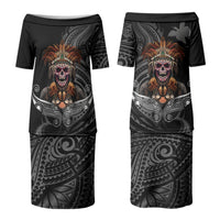 Mokomoko Tribe Eastern Highlands Province Couples Matching Puletasi and Hawaiian Shirt Papua New Guinea Indigenous Pattern LT9 - Polynesian Pride