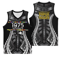 Independen Stet bilong Papua Niugini 1975 Basketball Jersey Black Tribal Papua New Guinea Province Flag LT9 - Polynesian Pride
