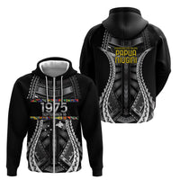 Independen Stet bilong Papua Niugini 1975 Zip Hoodie Black Tribal Papua New Guinea Province Flag LT9 - Polynesian Pride