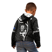 New Zealand Aotearoa Rugby Kid Hoodie Black Fern Maori Tribal Sporty Style LT9 - Polynesian Pride