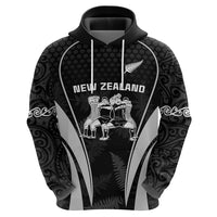 New Zealand Aotearoa Rugby Hoodie Haka Dance Mixed Silver Fern Sporty Style LT9 - Polynesian Pride