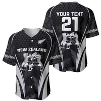 Custom New Zealand Aotearoa Rugby Baseball Jersey Haka Dance Mixed Silver Fern Sporty Style LT9 - Polynesian Pride