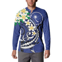 FSM Chuuk State Polynesian Shark Tattoo Personalised Button Sweatshirt