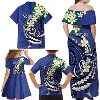 FSM Chuuk State Polynesian Shark Tattoo Personalised Family Matching Off Shoulder Maxi Dress and Hawaiian Shirt