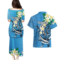 FSM Yap State Polynesian Shark Tattoo Personalised Couples Matching Puletasi and Hawaiian Shirt LT9 - Polynesian Pride