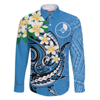 FSM Yap State Polynesian Shark Tattoo Personalised Family Matching Long Sleeve Bodycon Dress and Hawaiian Shirt