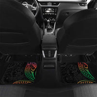 New Caledonia Polynesian Tatoo Personalised Car Mats LT9 Set 2pcs - Back Black - Polynesian Pride