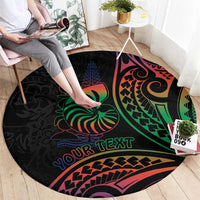 New Caledonia Polynesian Tatoo Personalised Round Carpet LT9 - Polynesian Pride
