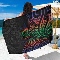 New Caledonia Polynesian Tatoo Personalised Sarong LT9 One Size 44 x 66 inches Black - Polynesian Pride