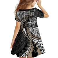 personalised-polynesia-skull-family-matching-summer-maxi-dress-and-hawaiian-shirt-tattoo-in-the-style-of-maori-with-marine-life-gold