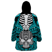 personalised-polynesia-skull-wearable-blanket-hoodie-with-boars-tusk-aqua-arty-vibe