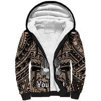 personalised-polynesia-skull-sherpa-hoodie-with-boars-tusk-gold-arty-vibe