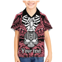 personalised-polynesia-skull-family-matching-mermaid-dress-and-hawaiian-shirt-with-boars-tusk-pink-arty-vibe
