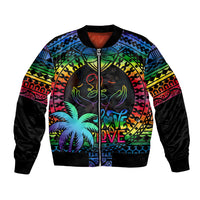personalised-fiji-lgbt-bomber-jacket-love-is-love-tapa-pattern-rainbow-water-color
