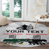 Custom New Zealand South Africa Rugby Round Carpet History Commemorative World Cup Winners Unique LT9 - Polynesian Pride