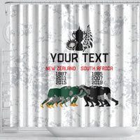 Custom New Zealand South Africa Rugby Shower Curtain History Commemorative World Cup Winners Unique LT9 - Polynesian Pride