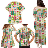 Mele Kalikimaka Hawaii Christmas Family Matching Puletasi and Hawaiian Shirt Funny Santan Hippie Style