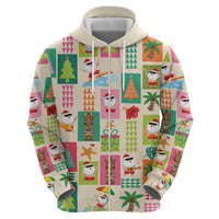 Mele Kalikimaka Hawaii Christmas Hoodie Funny Santan Hippie Style LT9 - Polynesian Pride