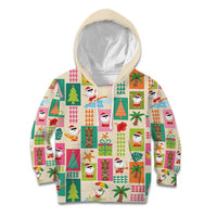 Mele Kalikimaka Hawaii Christmas Kid Hoodie Funny Santan Hippie Style LT9 Hoodie Beige - Polynesian Pride