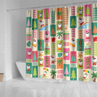 Mele Kalikimaka Hawaii Christmas Shower Curtain Funny Santan Hippie Style LT9 - Polynesian Pride