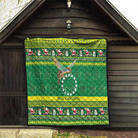 Meri Kiritimiti Cook Islands Christmas Quilt Maroro Flying Fish and White Stars