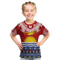 Kiribati Christmas Kid T Shirt Tekeraoi n Te Tiritimati Polynesian Tribal LT9 Red - Polynesian Pride
