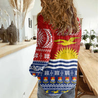 Kiribati Christmas Women Casual Shirt Tekeraoi n Te Tiritimati Polynesian Tribal LT9 - Polynesian Pride