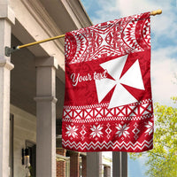 Personalised Wallis and Futuna Christmas Garden Flag Polynesian Tribal LT9 House Flag Red - Polynesian Pride