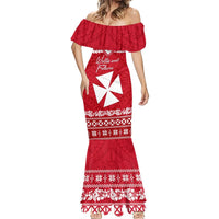 Personalised Wallis and Futuna Christmas Mermaid Dress Polynesian Tribal LT9 - Polynesian Pride