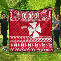 Personalised Wallis and Futuna Christmas Quilt Polynesian Tribal LT9 - Polynesian Pride
