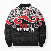Aotearoa Toitu Te Tiriti Bomber Puffer Jacket New Zealand Stand Together Stand Stronger LT9 - Polynesian Pride