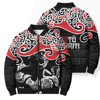 Aotearoa Toitu Te Tiriti Bomber Puffer Jacket New Zealand Stand Together Stand Stronger LT9 - Polynesian Pride