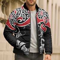 Aotearoa Toitu Te Tiriti Bomber Puffer Jacket New Zealand Stand Together Stand Stronger LT9 - Polynesian Pride