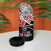 Aotearoa Toitu Te Tiriti 4 in 1 Can Cooler Tumbler New Zealand Stand Together Stand Stronger